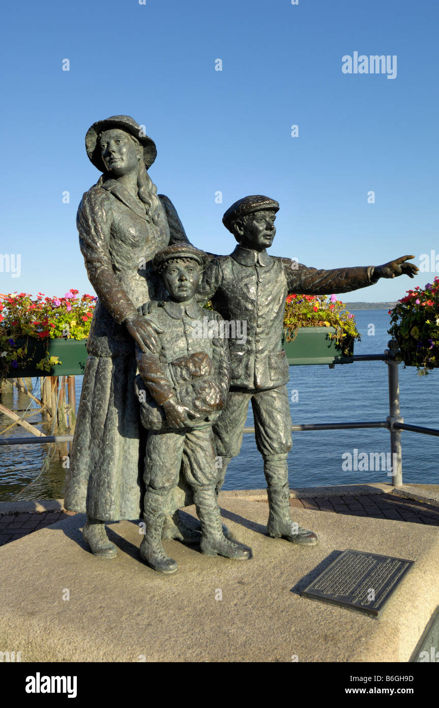 Annie Moore brothers first Irish American immigrants Cobh Stock Photo