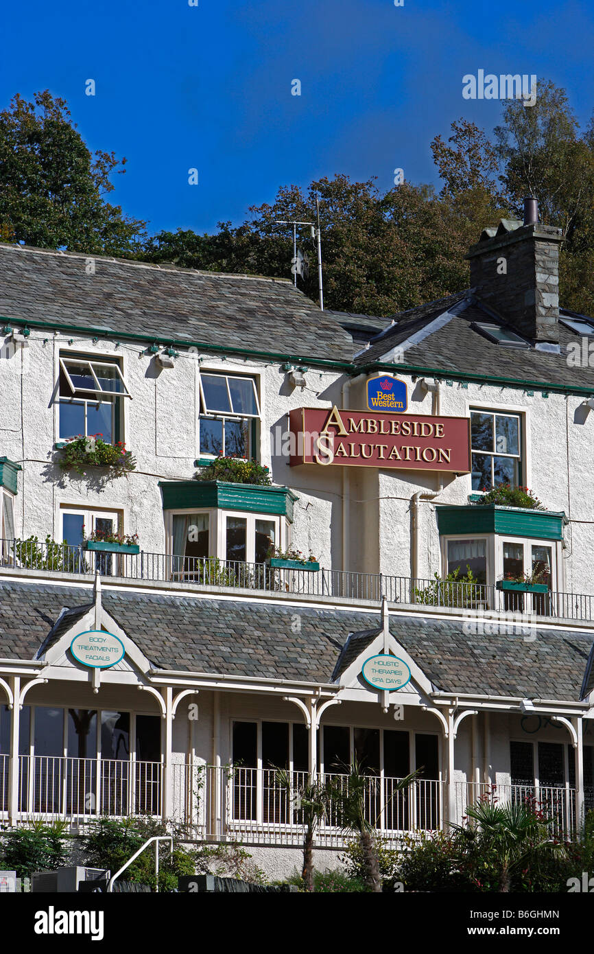 Ambleside Ambleside Salutation Hotel Lake District Cumbria UK Stock ambleside-ambleside-salutation-hotel-lake-district-cumbria-uk-stock