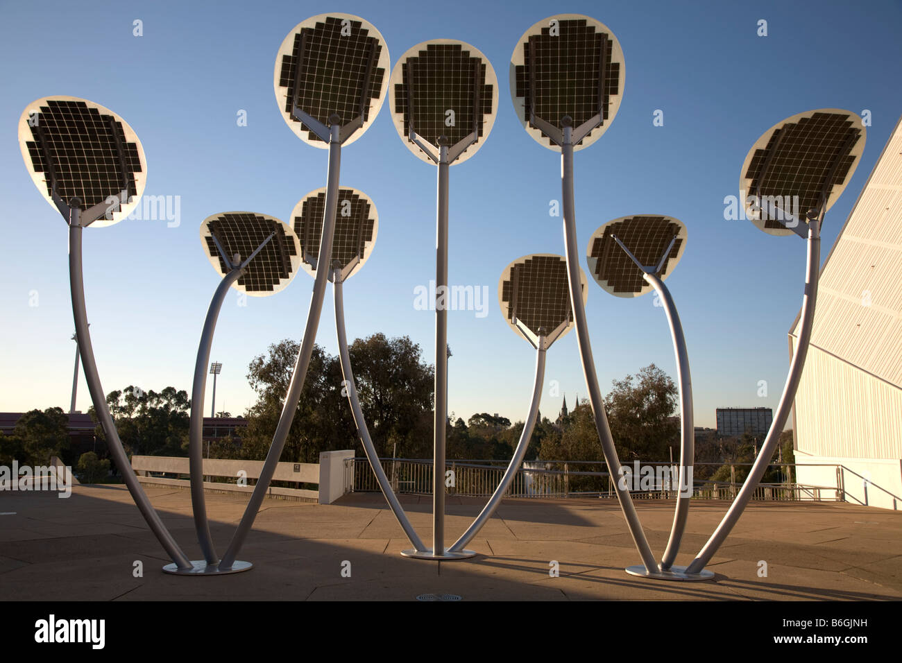 Solar Panels Sculpture Festival Centre Adelaide Australia Stock Photo