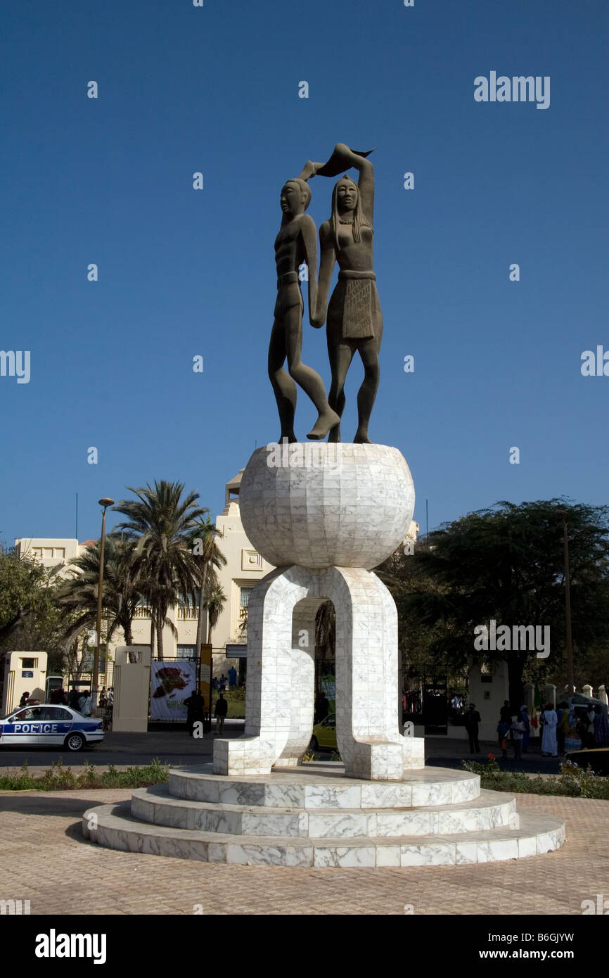 Liberation Struggle monument in Place de Soweto Dakar Senegal Stock