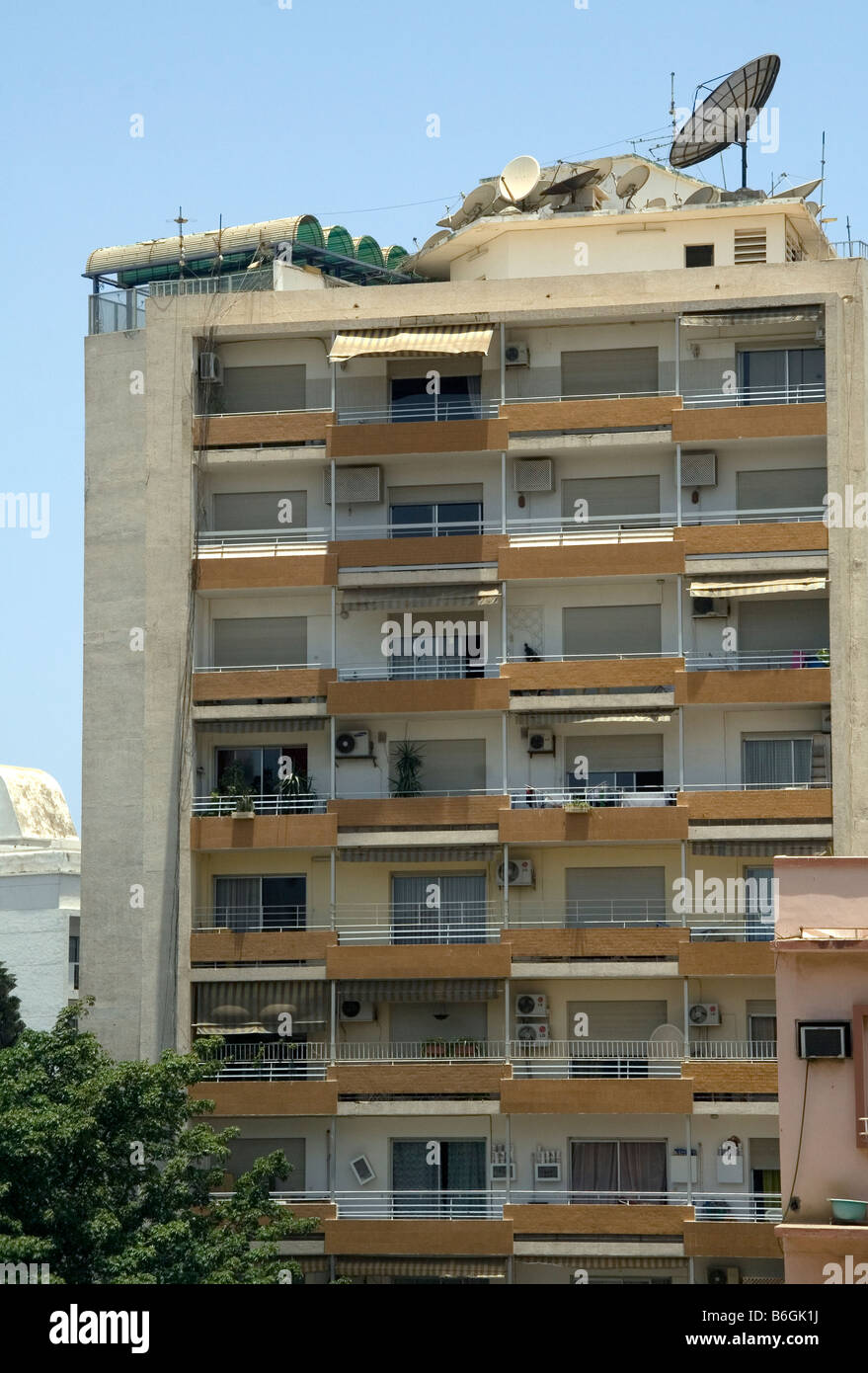 Modern apartment building in Plateau district central Dakar Senegal