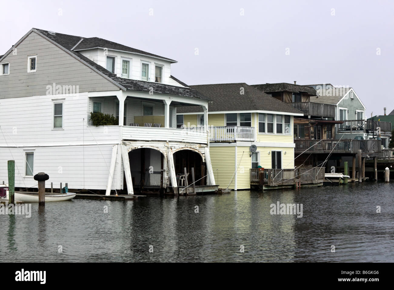 Houseboats Atlantic City Stock Photo