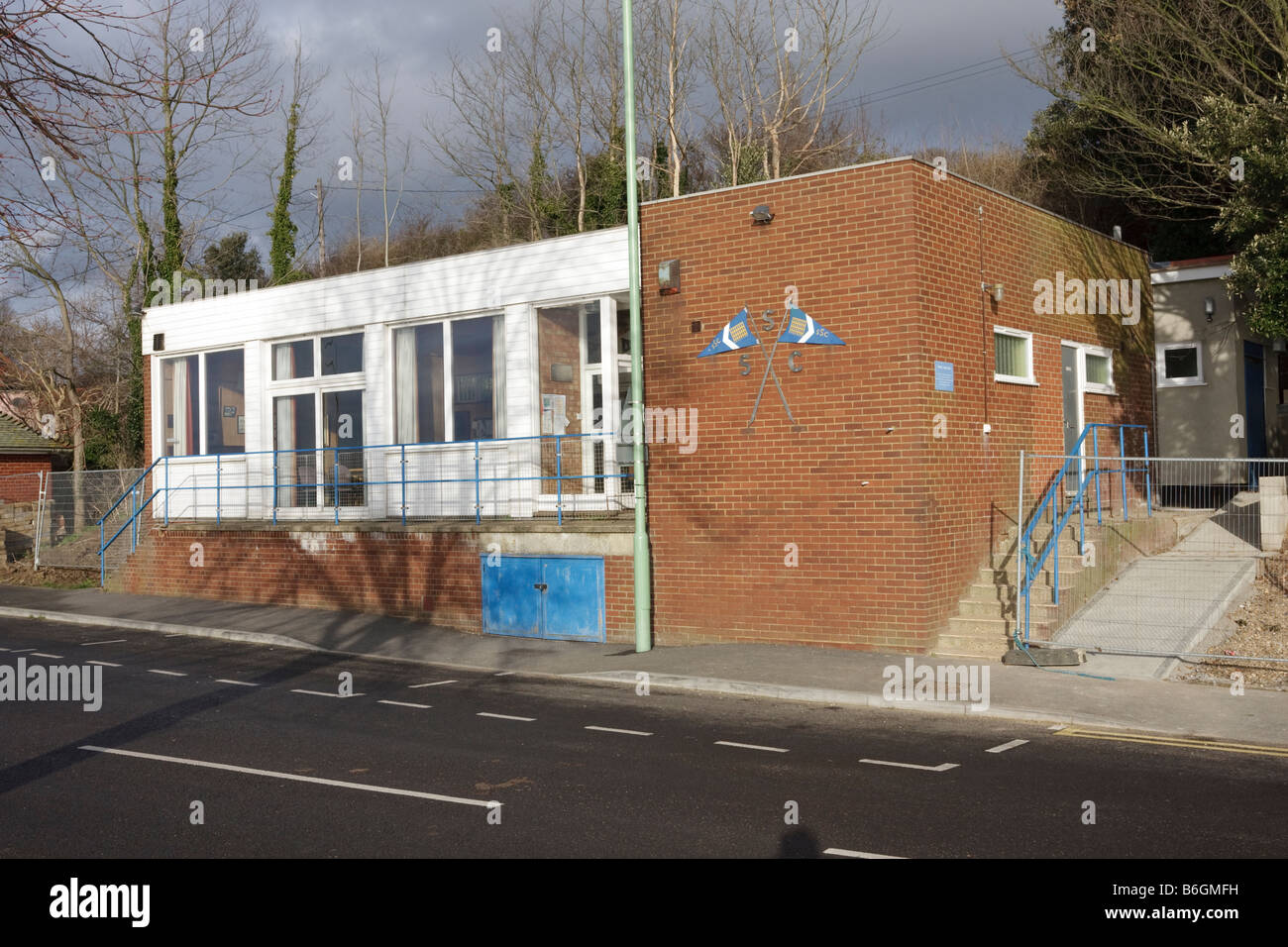 Shotley Sailing Club house Suffolk Stock Photo Alamy
