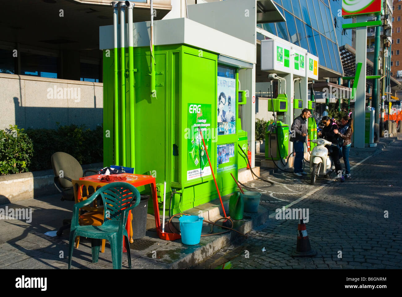 Filling station in Naples Italy Europe Stock Photo Alamy
