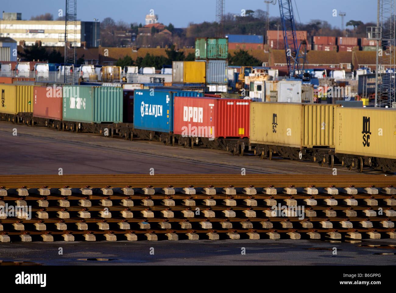 Railway tracks waiting to be installed to expand the southern rail