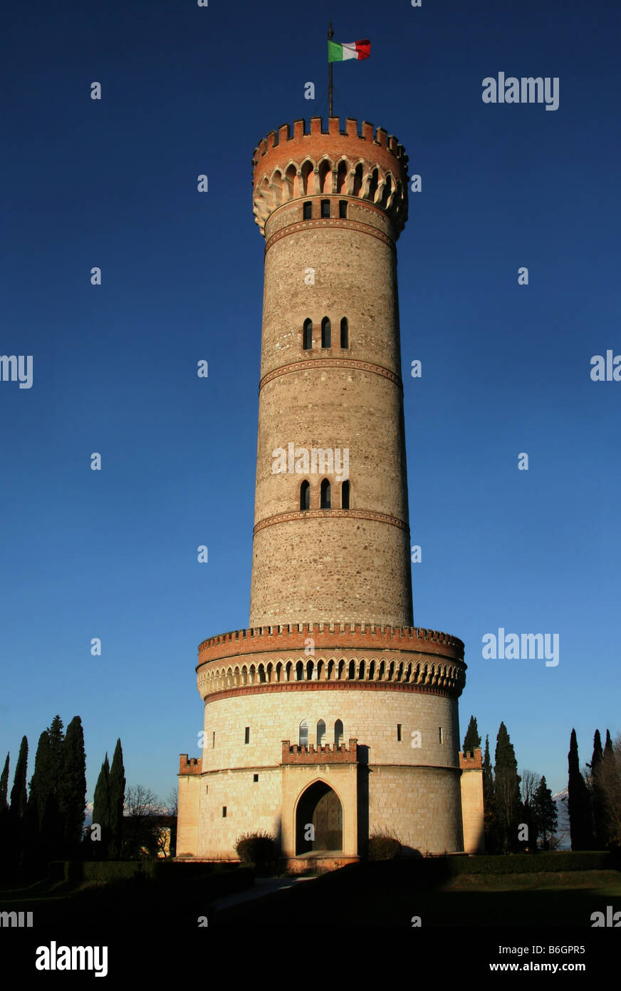 Monument tower of St.Martino della battaglia. Stock Photo