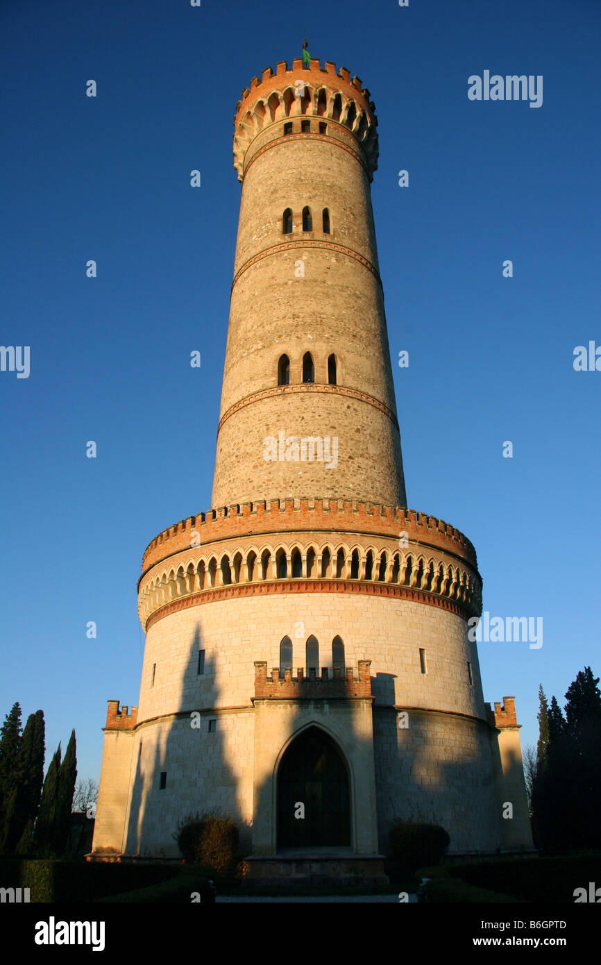 Monument tower of St.Martino della battaglia.(Italian war independence 1859) Stock Photo