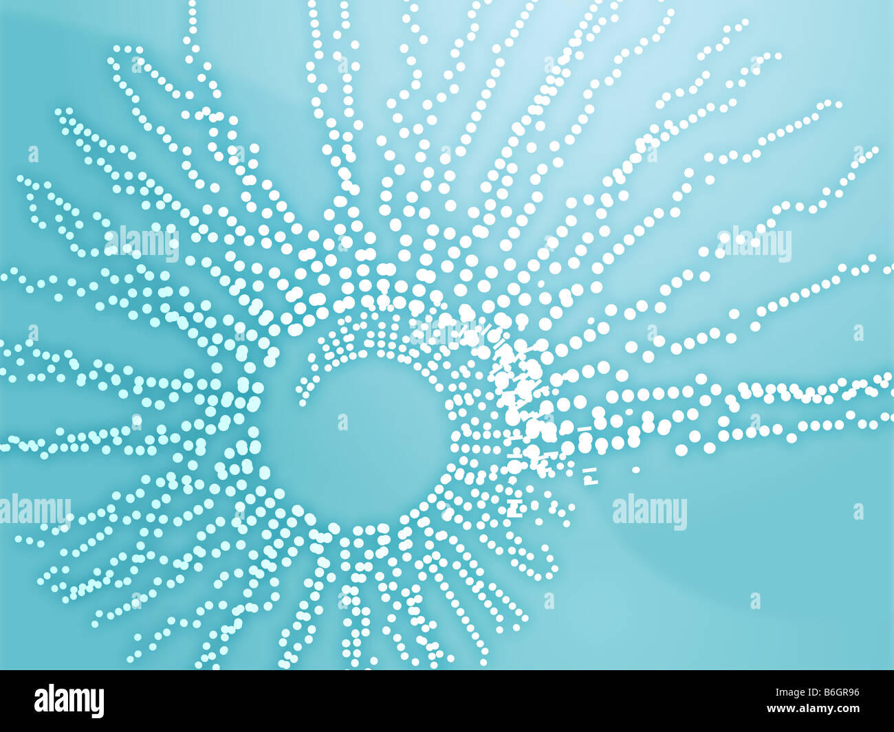 Spiral abstract illustration formed of round dots Stock Photo - Alamy