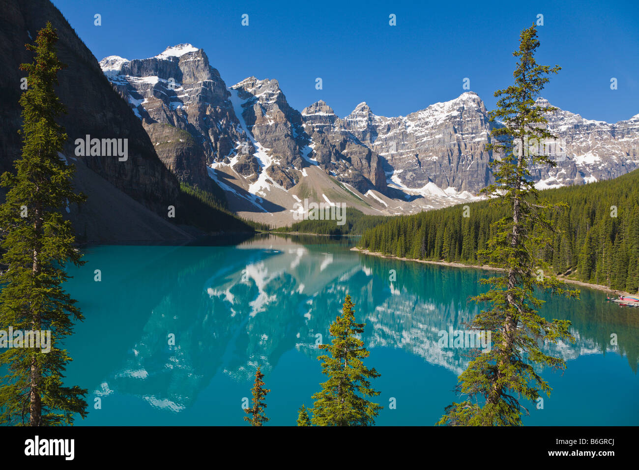 'Moraine Lake' Canadian Rockies Alberta Canada Stock Photo