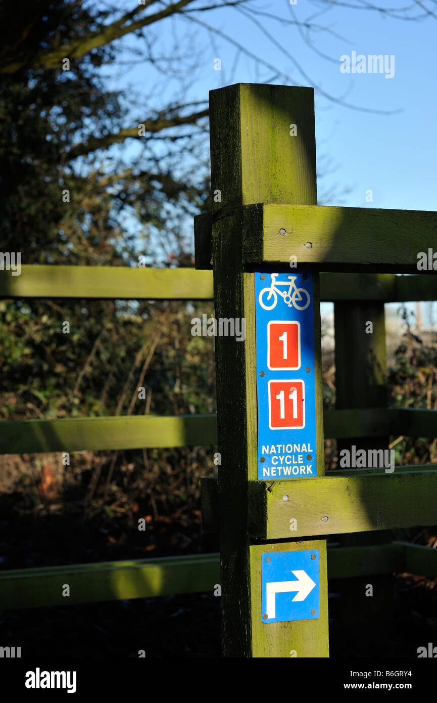 Cycleway sign Kings Lynn Norfolk UK Stock Photo Alamy