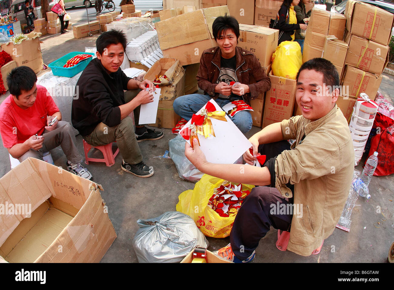 Chinas export driven economy will surely feel the pains of the slowing global recession this holiday season. Stock Photo
