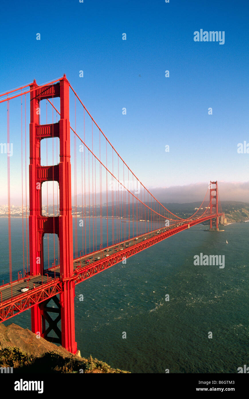 Golden Gate Bridge, San Francisco, California, USA City Skyline in