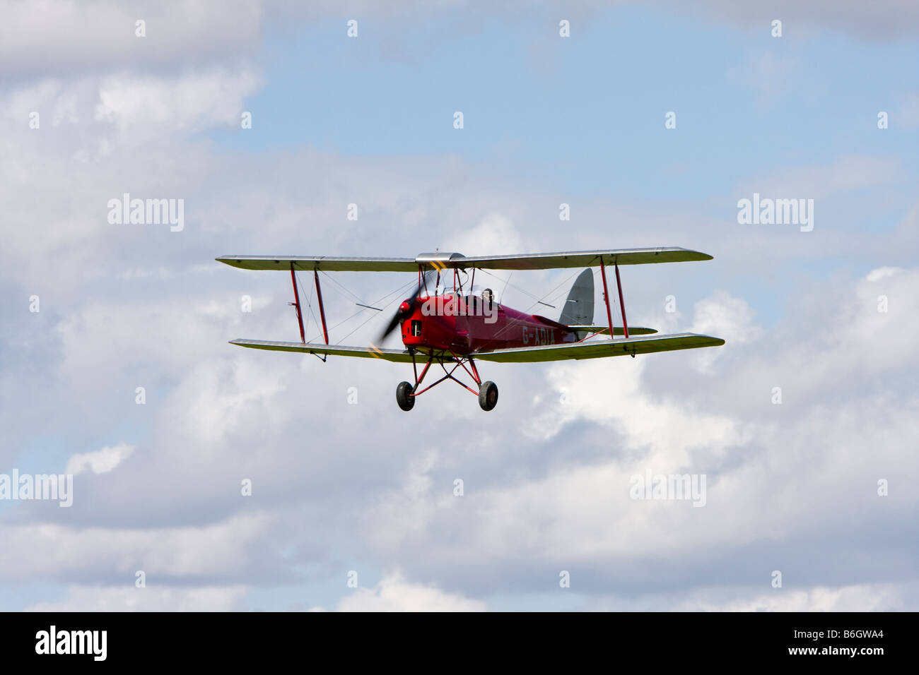 Tiger Moth, DH82a, in flight Stock Photo