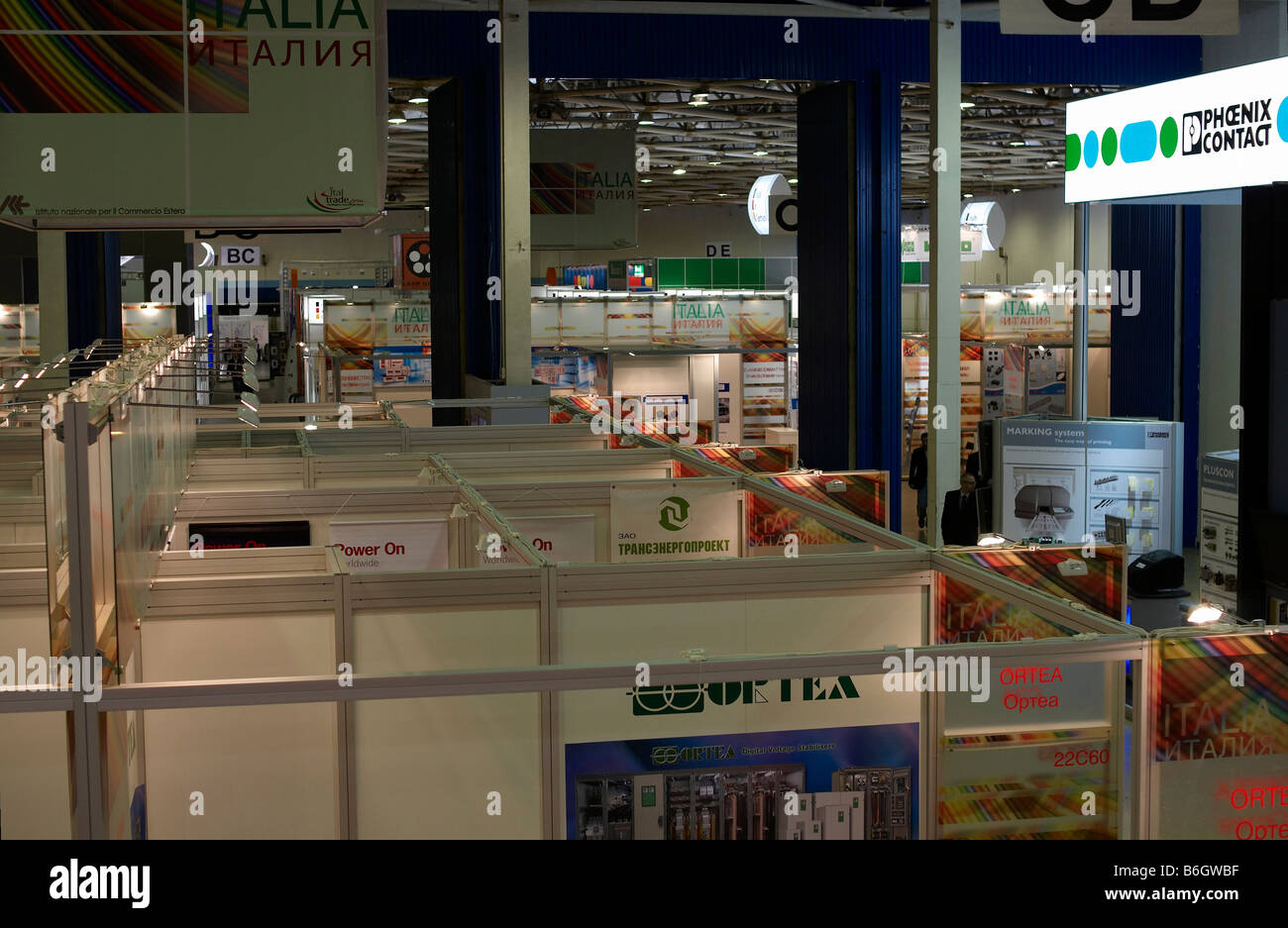 Hall of Expocenter international exhibition center in Moscow Russia ...