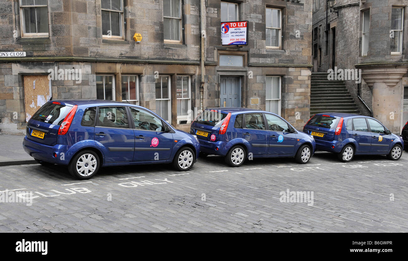 City car club edinburgh car sharing urban transport hires stock photography and images Alamy