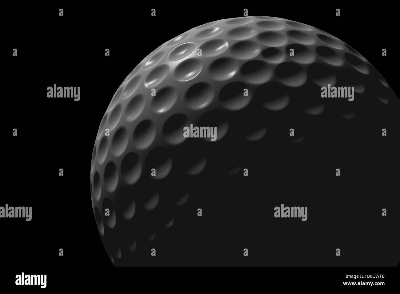 Golf ball on black background Stock Photo - Alamy
