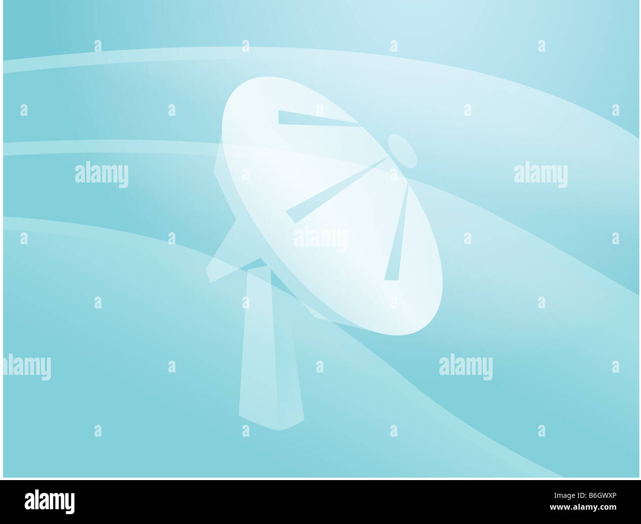 Satellite dish clipart illustrating advanced tele communications Stock