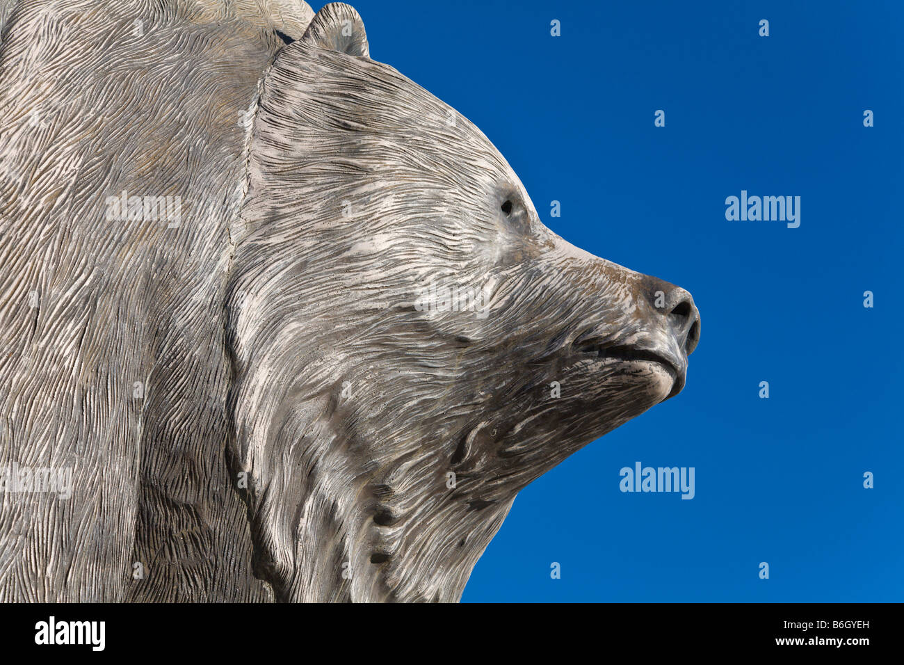 Carved wooden bear Entrance to city of Revelstoke "British Columbia