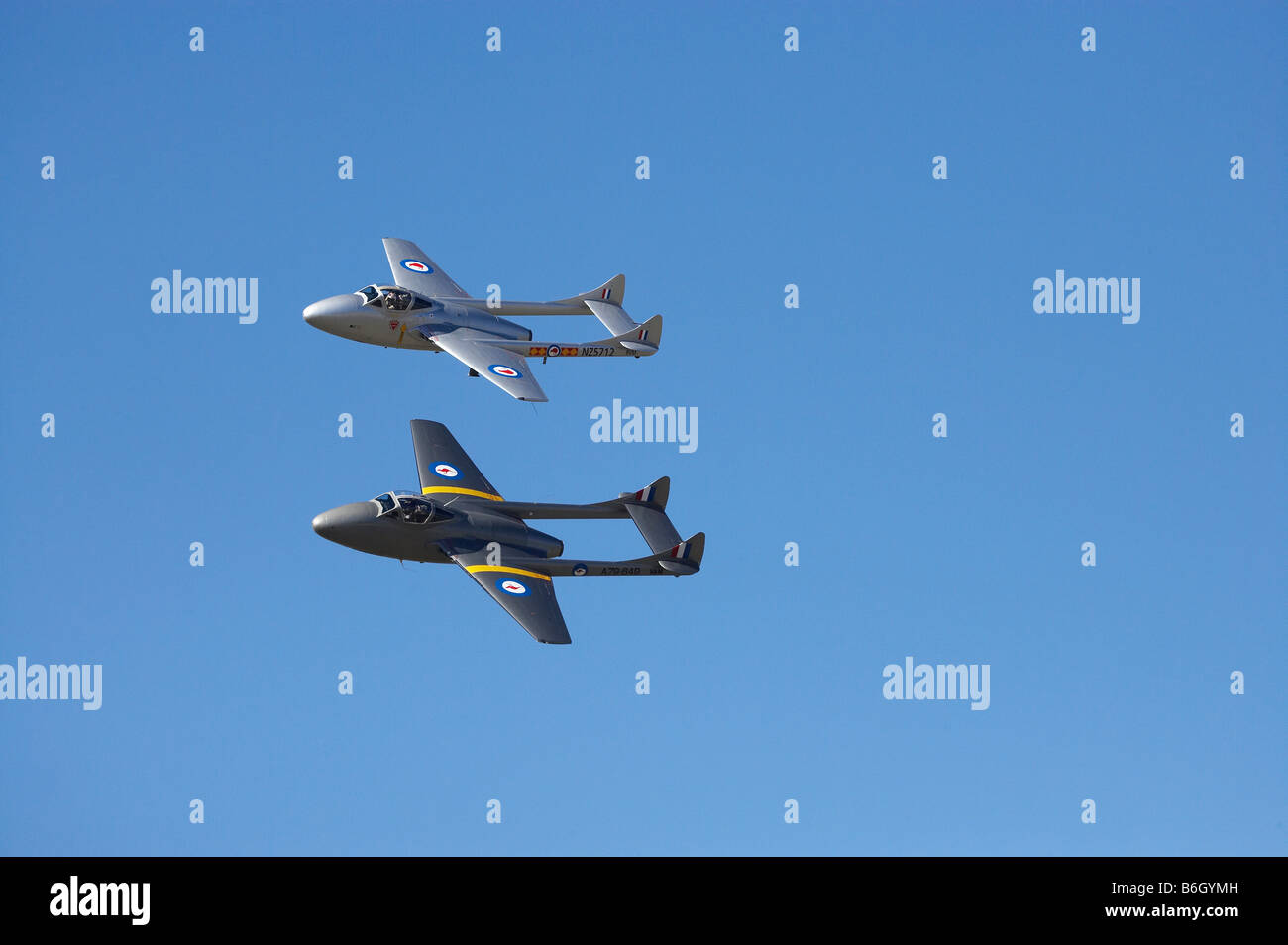 de Havilland Vampire Jet Attack Aircraft Stock Photo