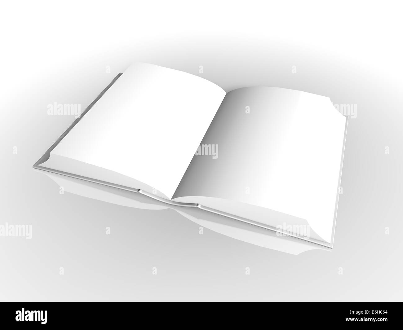 Books on isolated white background Stock Photo