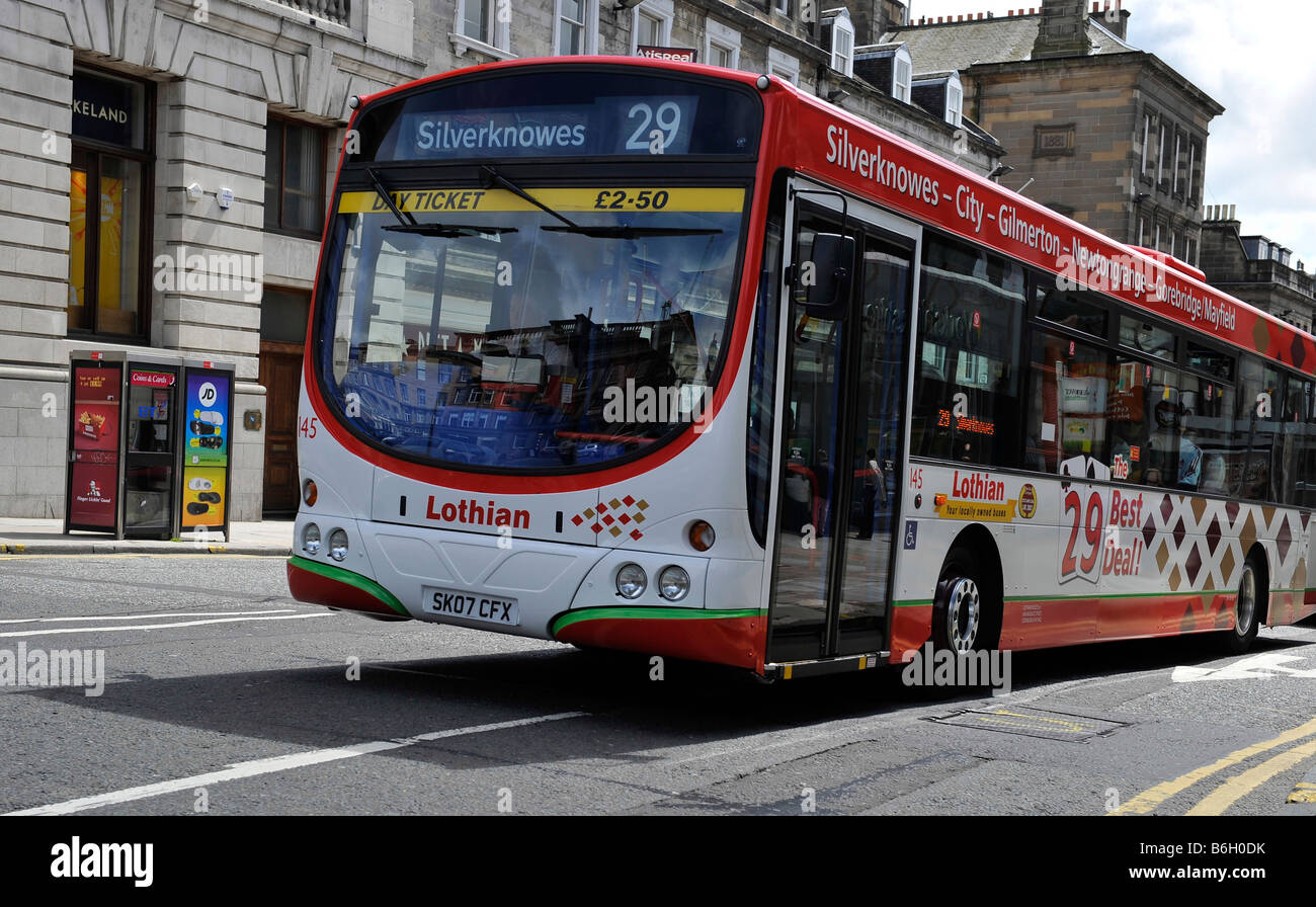 Lothian transport single decker bus Edinburgh Stock Photo