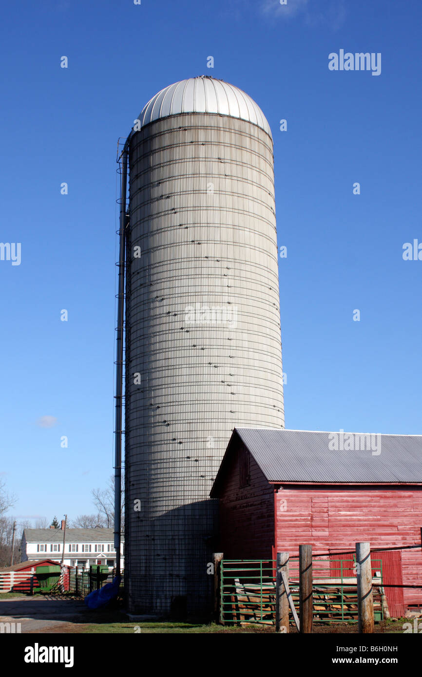 Silo and Barn Stock Photo