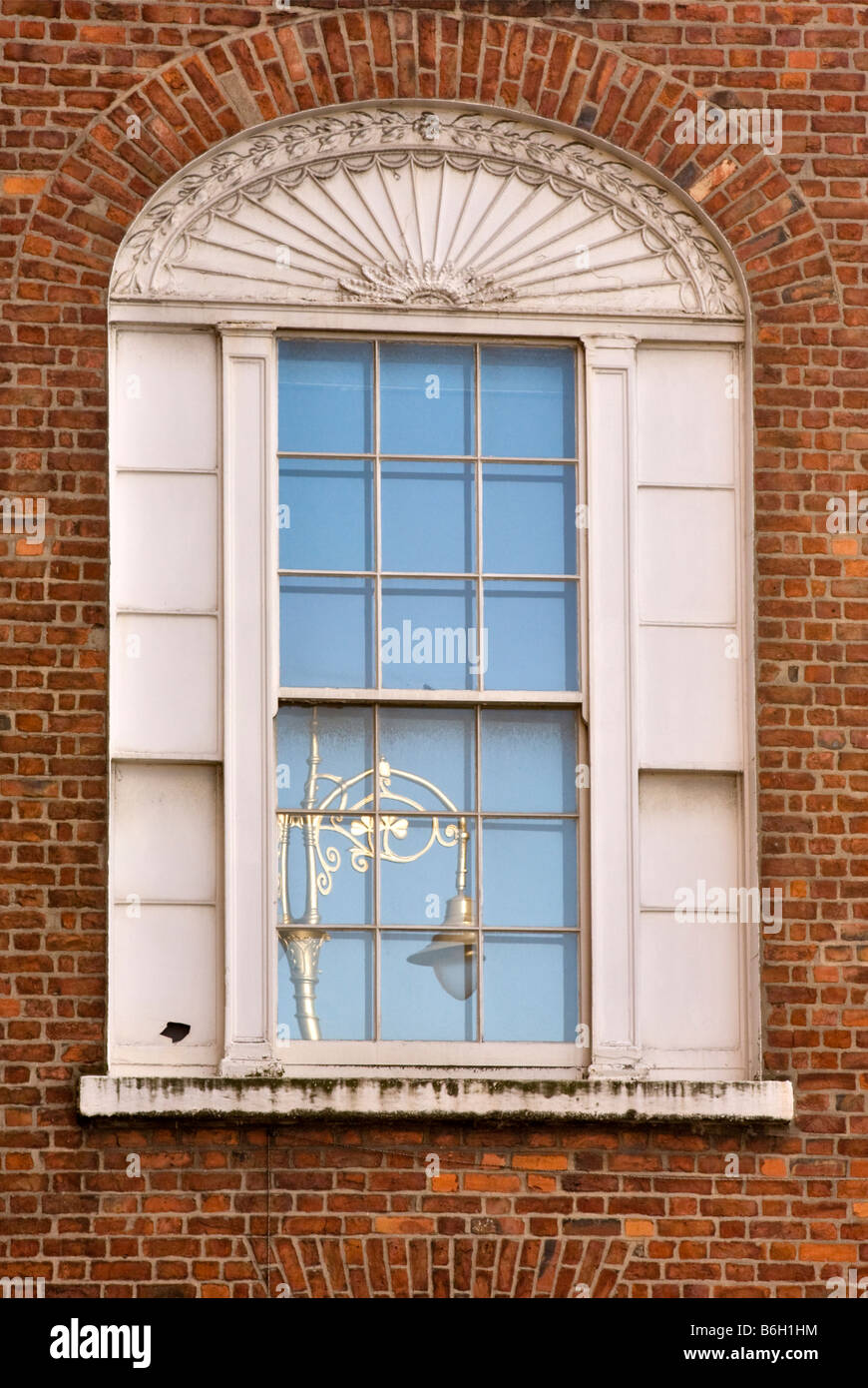 Merrion Hotel window, Dublin, Ireland Stock Photo