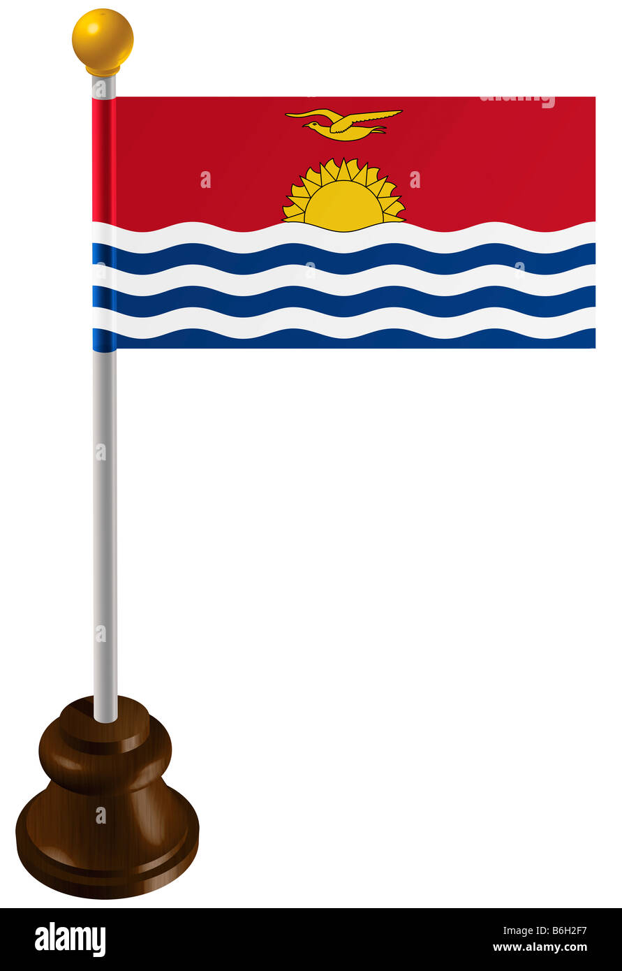 Kiribati flag as a marker Stock Photo Alamy