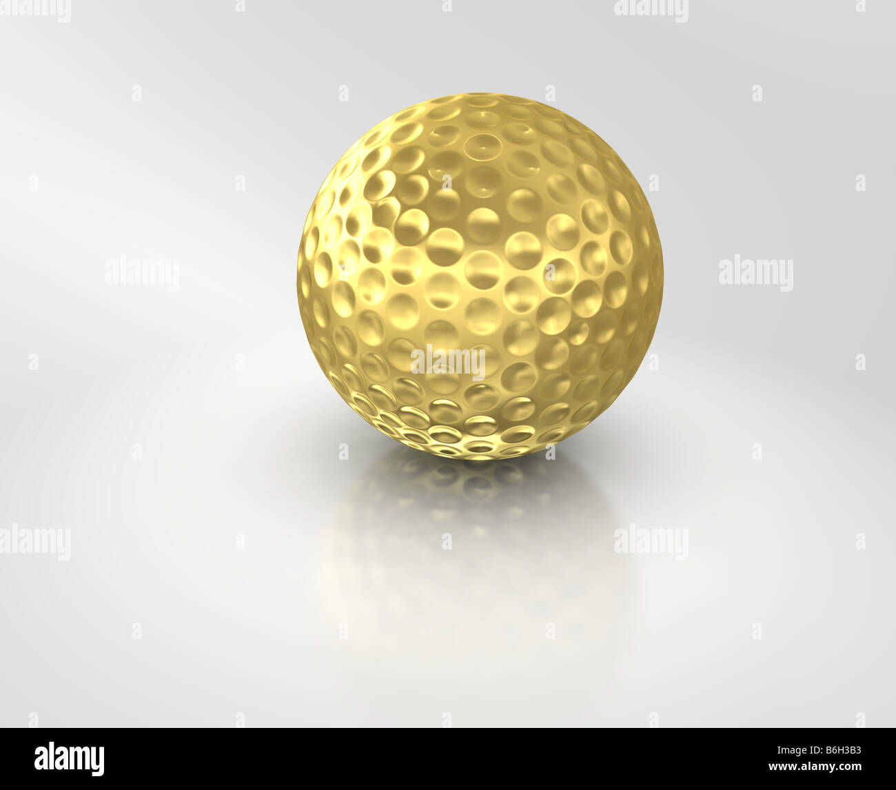 Golf ball gold isolated on white background Stock Photo Alamy