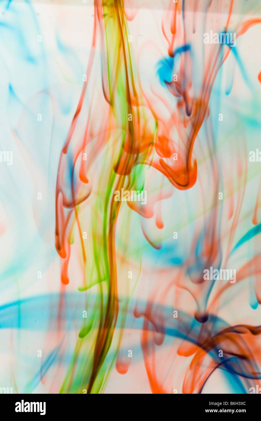 coloured food dye in water Stock Photo Alamy