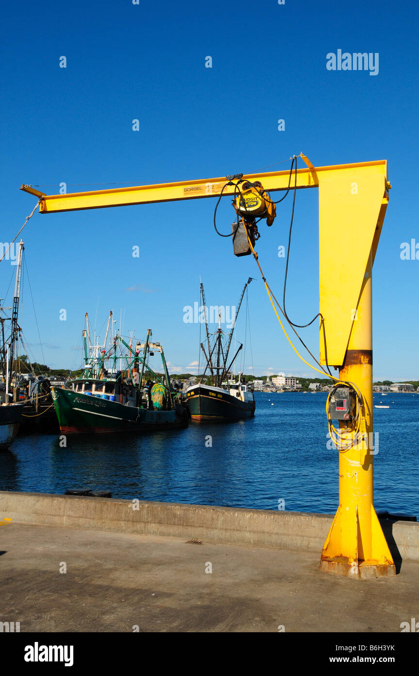 Fishing trawlers in the harbour, Provincetown, Cape Cod, USA Stock Photo