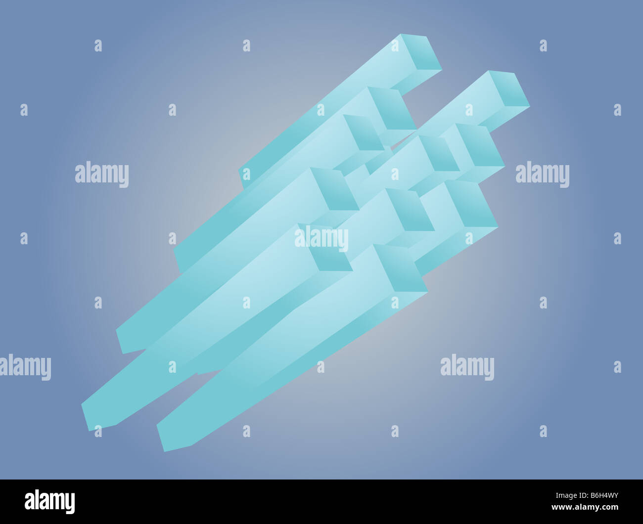 Abstract 3d geometric rectangular cluster shape illustration Stock ...