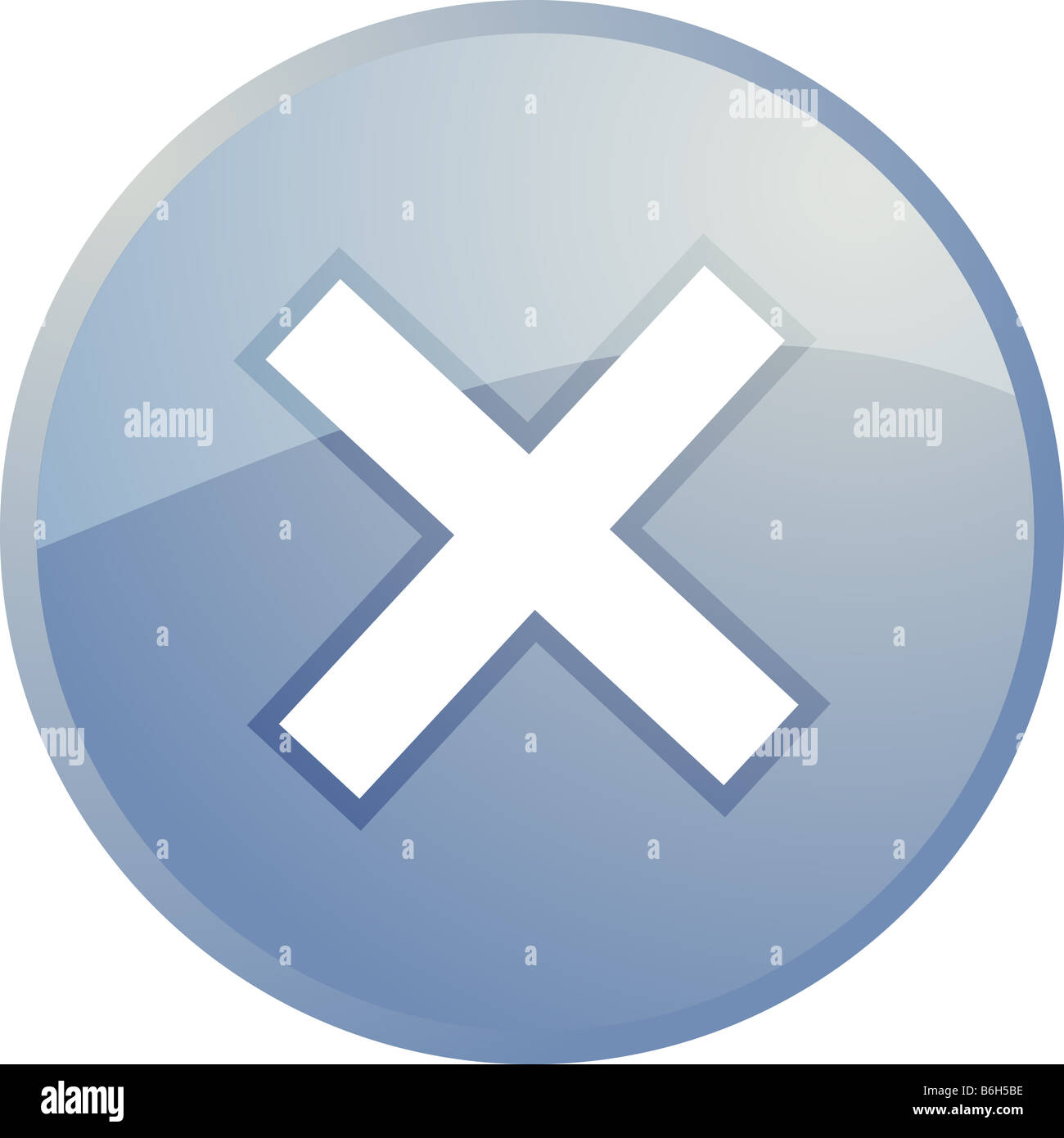 Cancel navigation icon glossy button round shape Stock Photo - Alamy