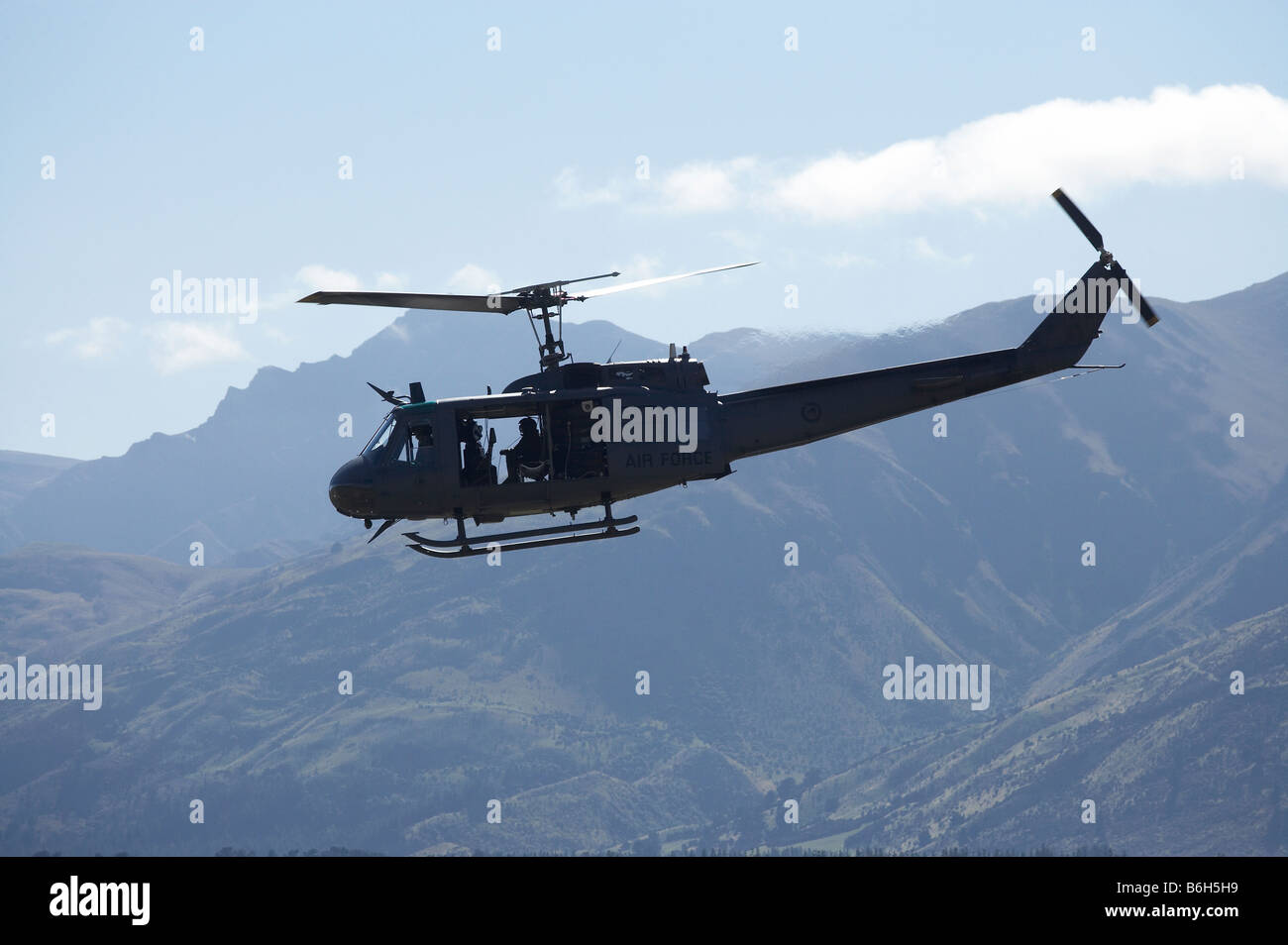 Iroquois Bell UH 1H Iroquois 205 Helicopter Warbirds over Wanaka Airshow Wanaka South Island New Zealand Stock Photo