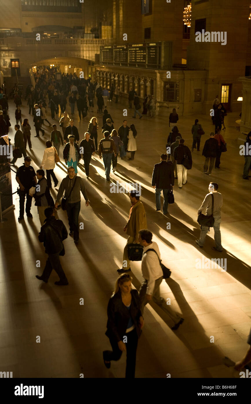 Morning Commuters Morning commuter rush hour at Grand Central Station in New York City ...