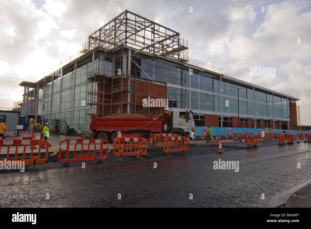 Huge Tesco Extra store under construction Oldham Manchester Stock Photo