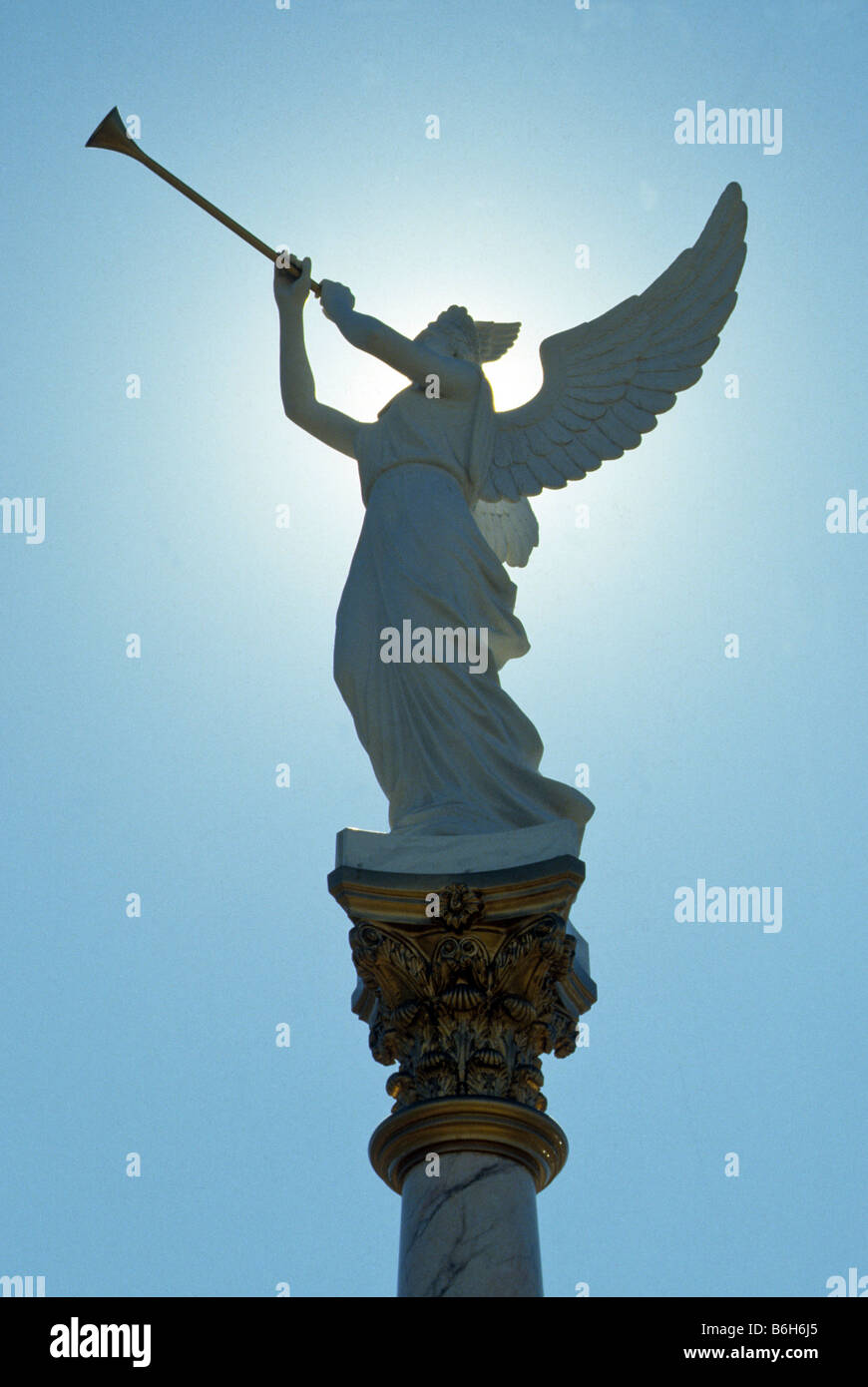 Angel Trumpet Statue Vector Art & Graphics