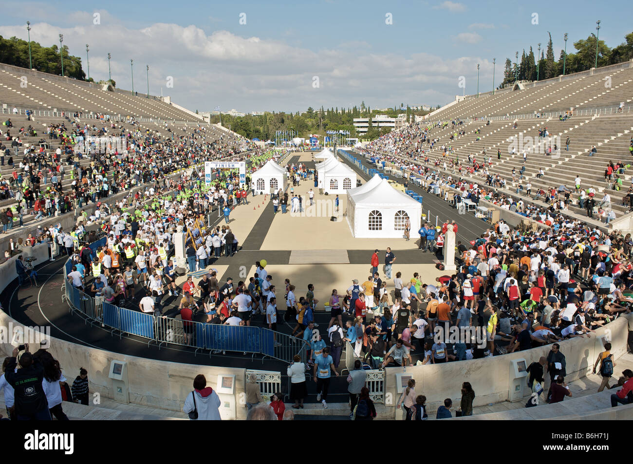 Panathinaiko stadium in Athens Greece Stock Photo