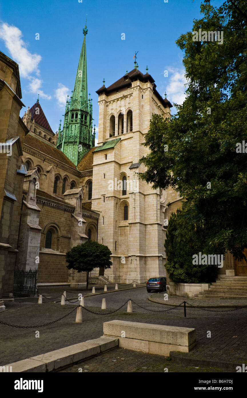 St. Peter's cathedral in Geneva, Switzerland Stock Photo Alamy