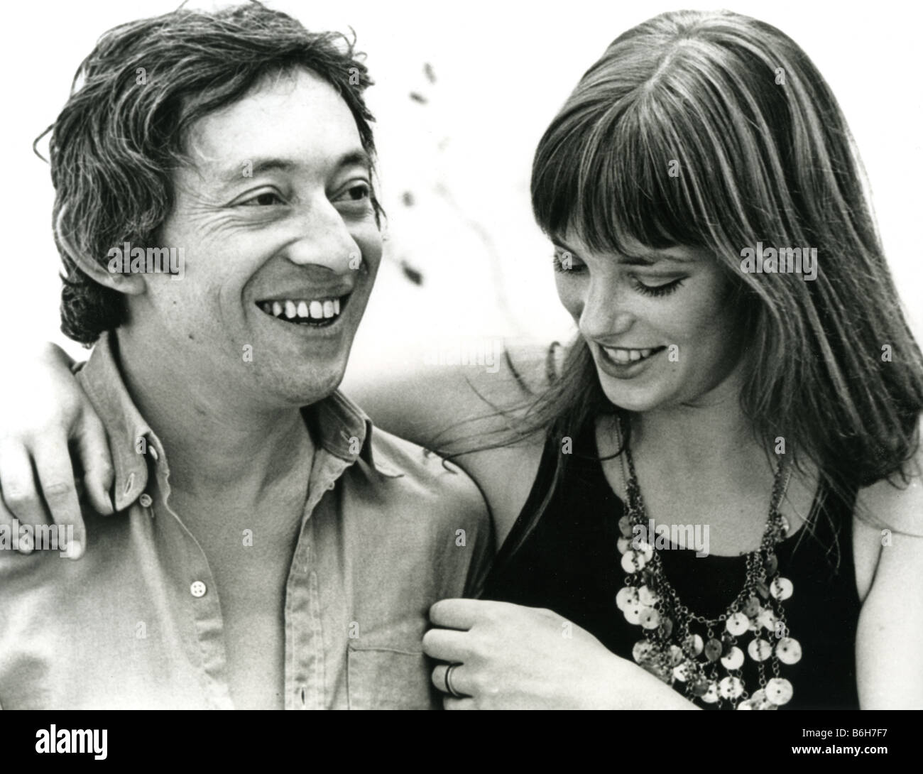 SERGE GAINSBOURG and JANE BIRKIN in 1969 promoting their record Je t'aime moi non plus Stock Photo