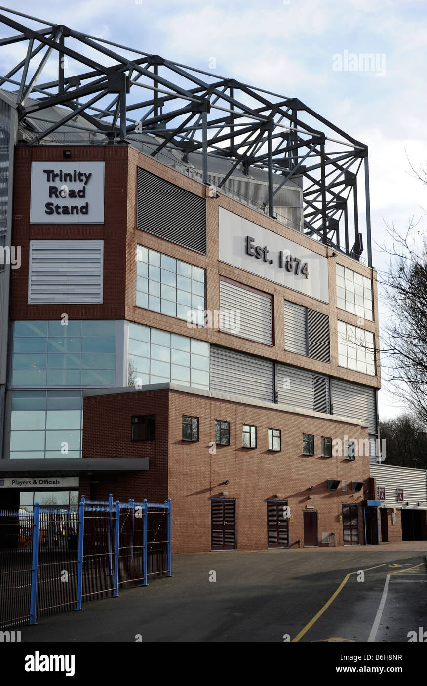 The Trinity Road stand of Villa Park in Birmingham the home of English premier league football club Aston Villa Stock Photo