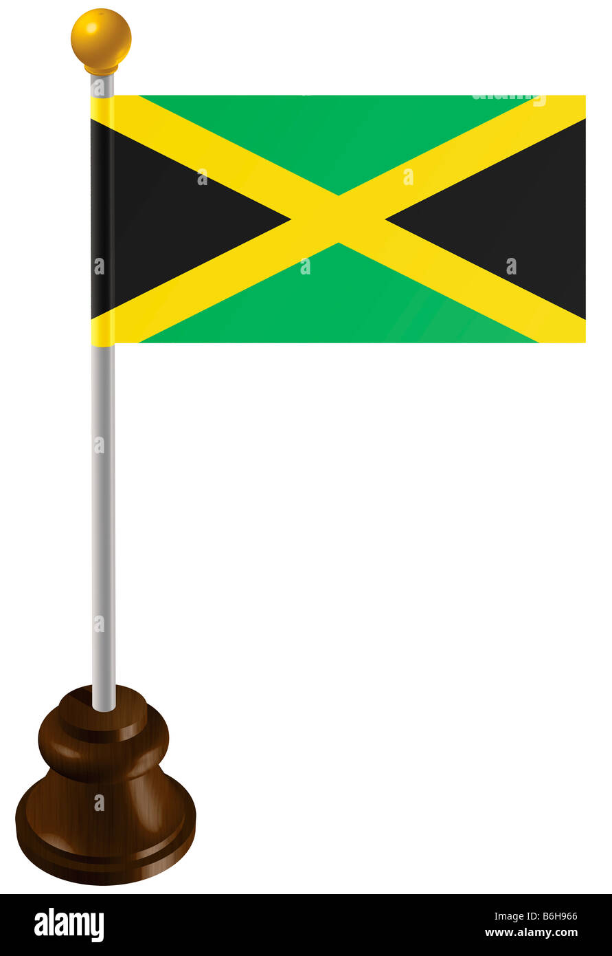 Jamaica flag as a marker Stock Photo