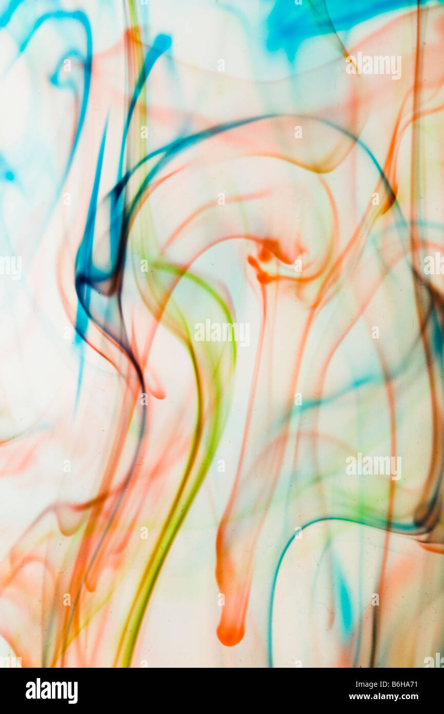 coloured food dye in water Stock Photo Alamy