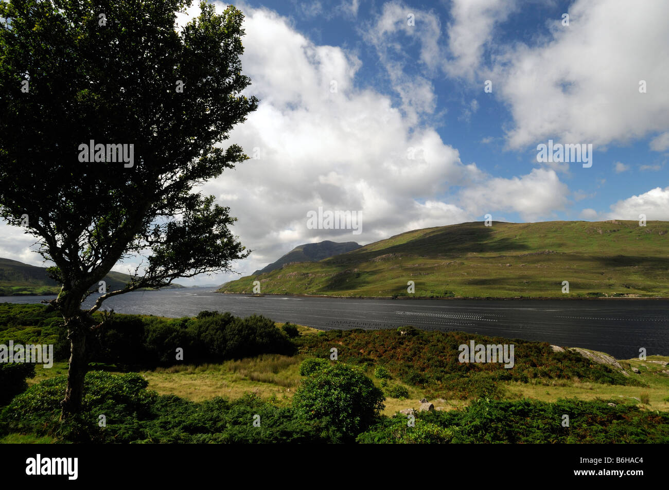 Maamturk Mweelrea Mountain Killary Harbour fjord border bordering counties Mayo Galway ireland