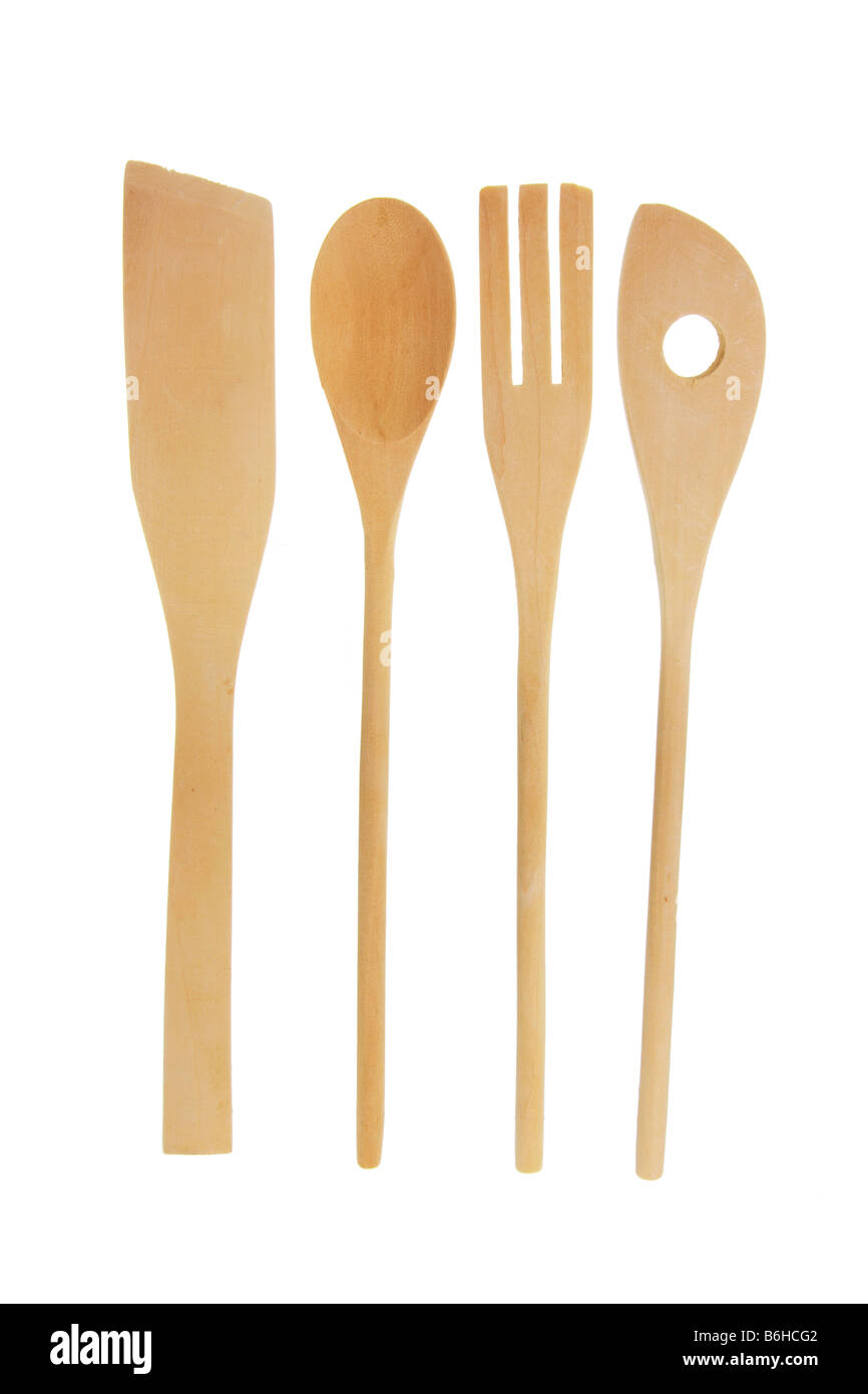 Wooden Kitchen Utensils Stock Photo - Alamy