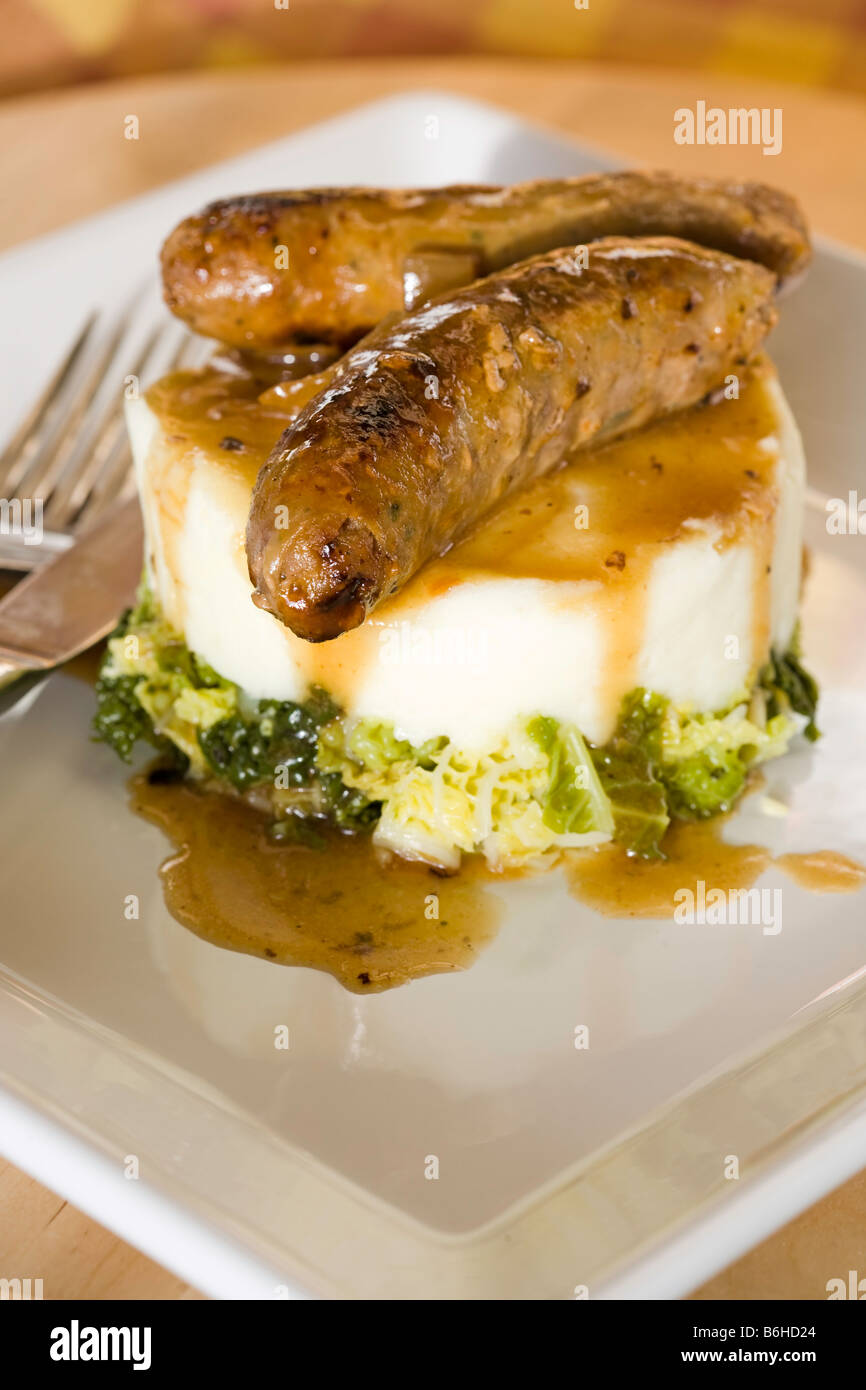 Bangers and Mash Stock Photo Alamy