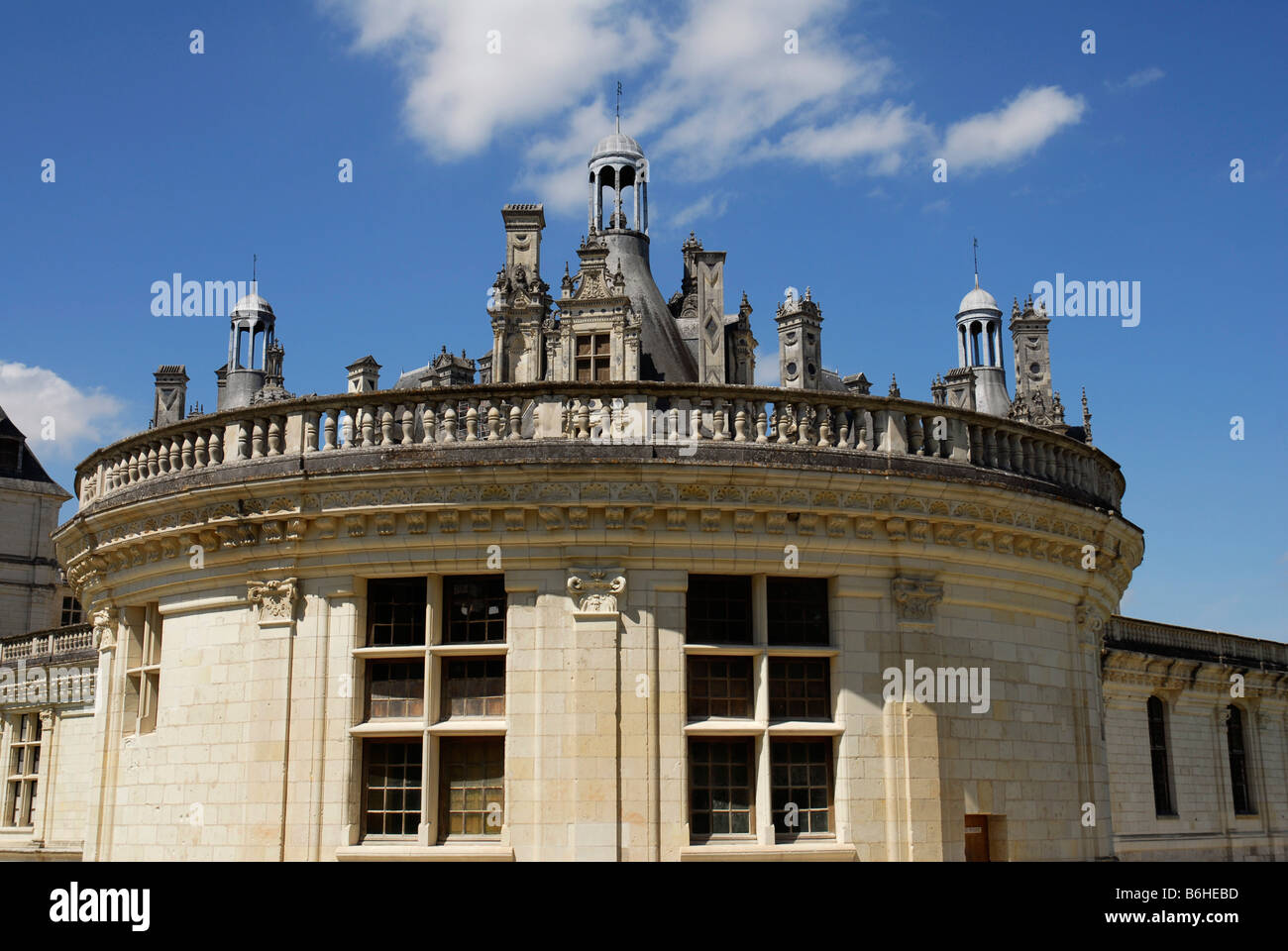 Chateau Royal de Chambord French Renaissance, Loire valley Loir et Cher Touraine France World heritage of the UNESCO Stock Photo