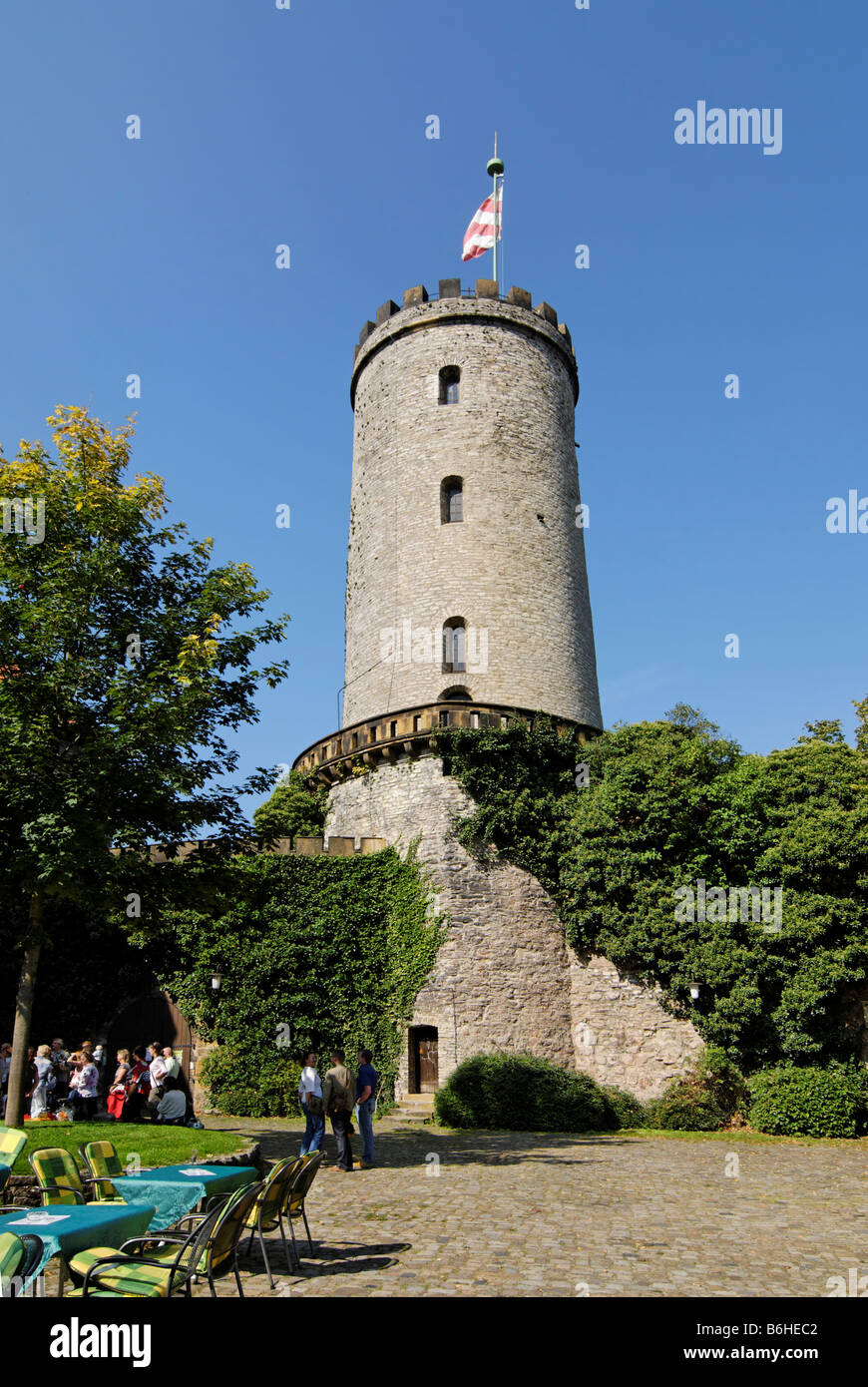 Tower of the Sparrenburg Castle in Bielefeld city Germany Stock Photo