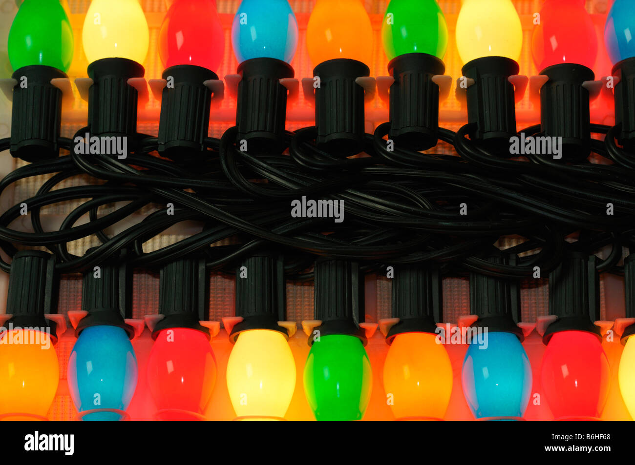 String of Christmas lights Stock Photo Alamy