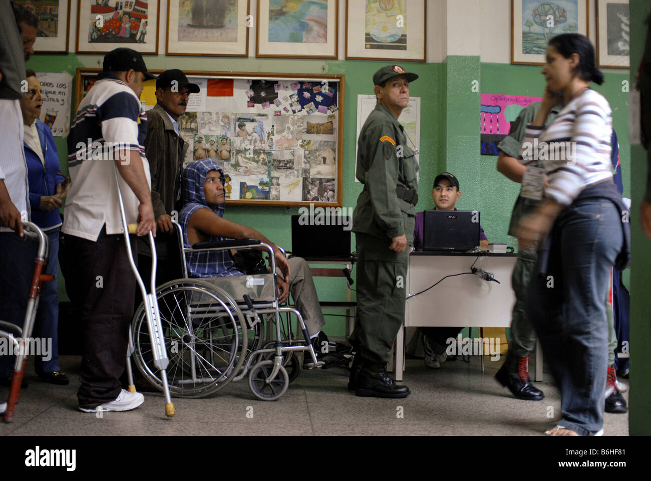 Chavez, Chavistas, Election, Elections, Hugo Chavez, Venezuela, Venezuelans, Vote, Voter, Voters, Voting, latin america Stock Photo